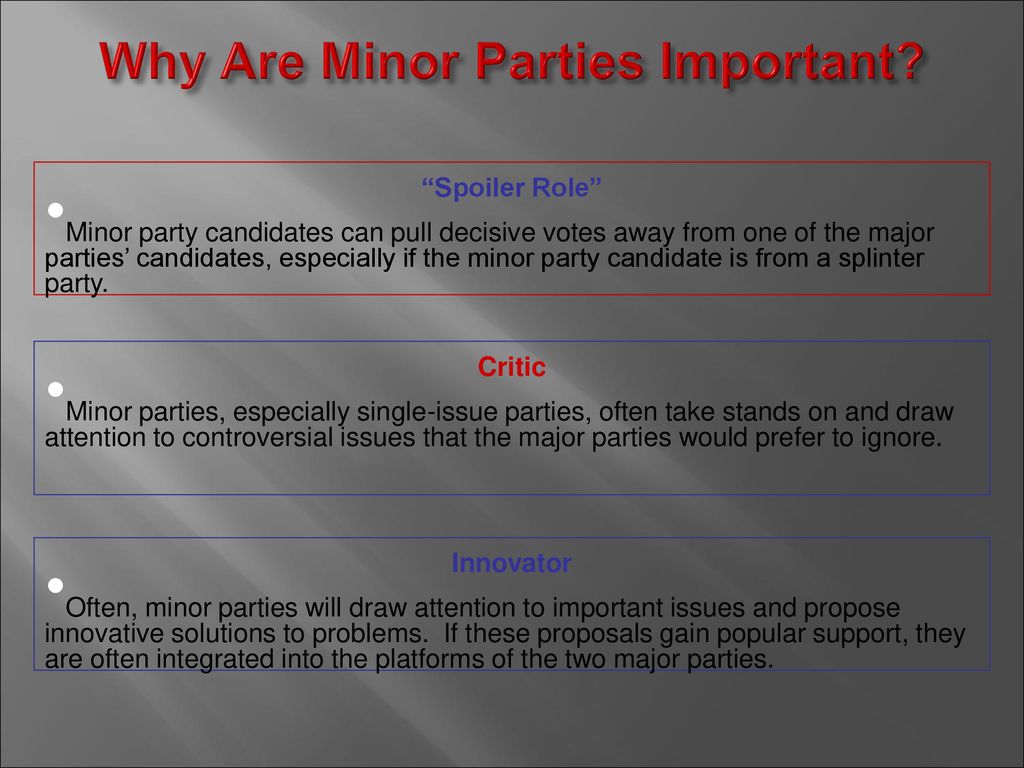Why Are Minor Parties Important