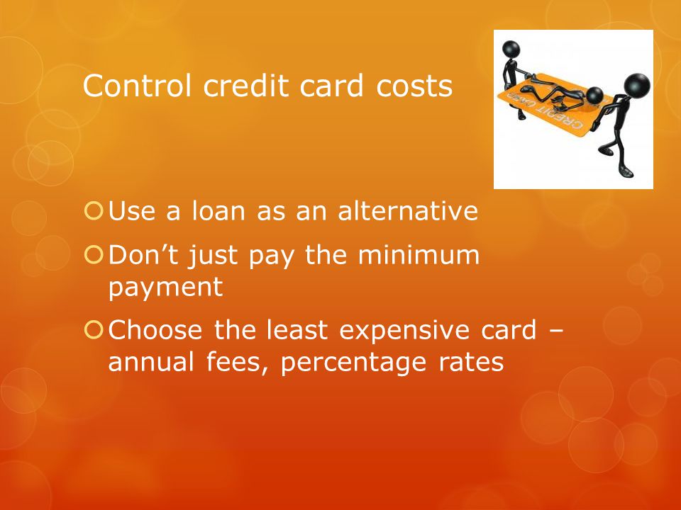 Control credit card costs