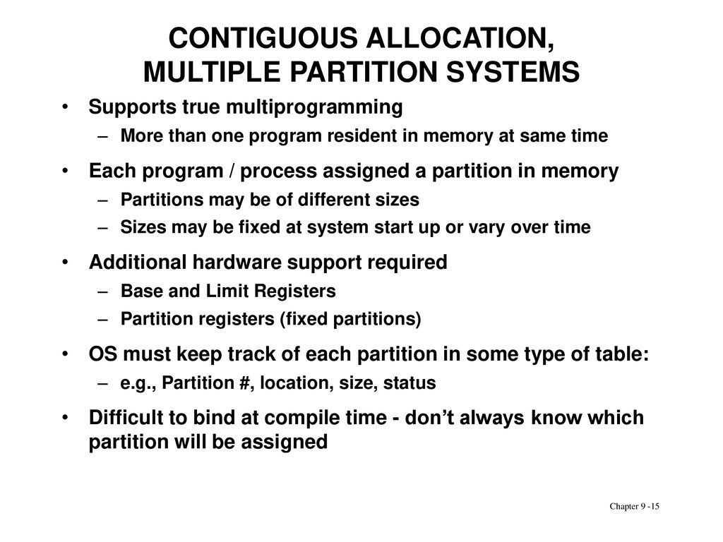 CHAPTER 9 - MEMORY MANAGEMENT - ppt download