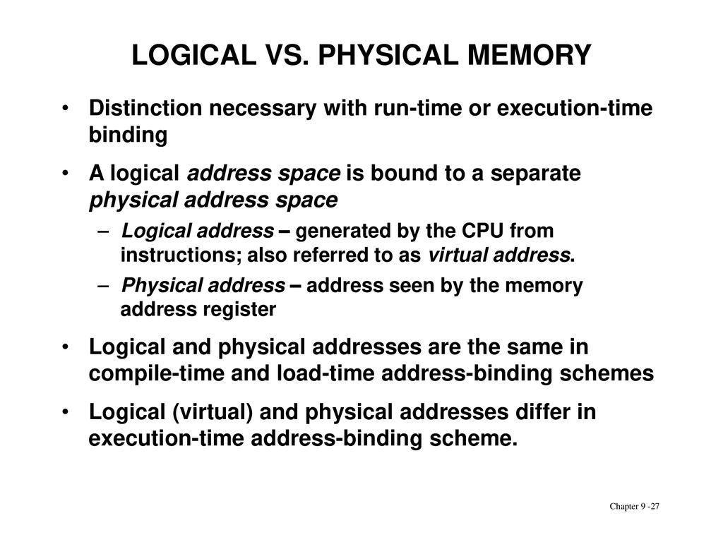 Chapter 9 memory management ppt download