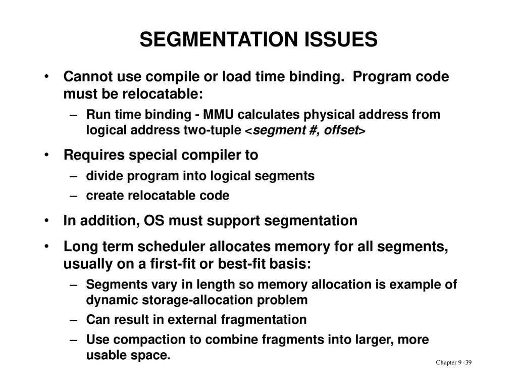 CHAPTER 9 - MEMORY MANAGEMENT - ppt download