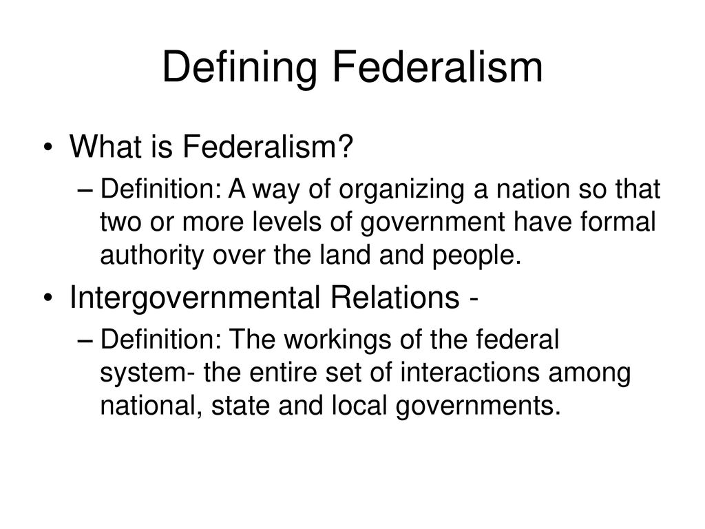 Objective what is federalism ppt download