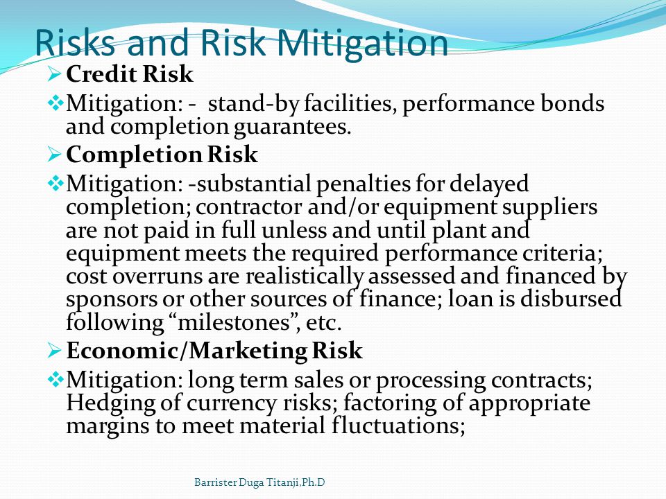 Risks and Risk Mitigation