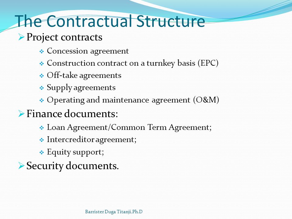 The Contractual Structure