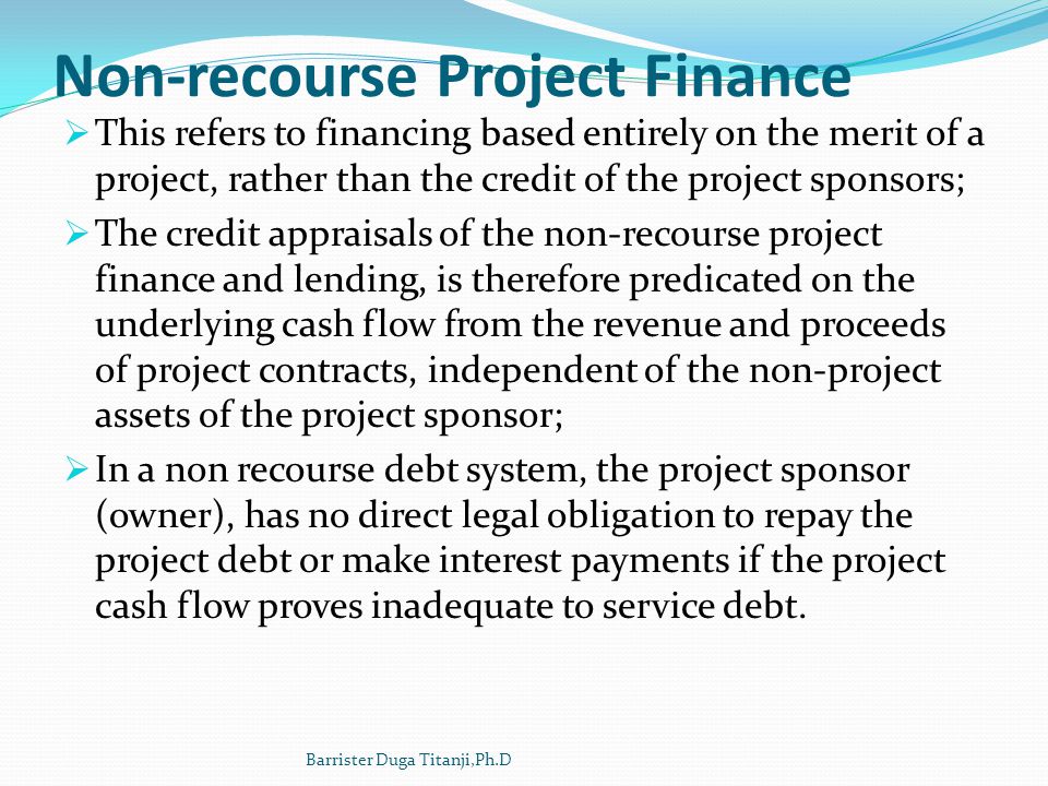 Non-recourse Project Finance