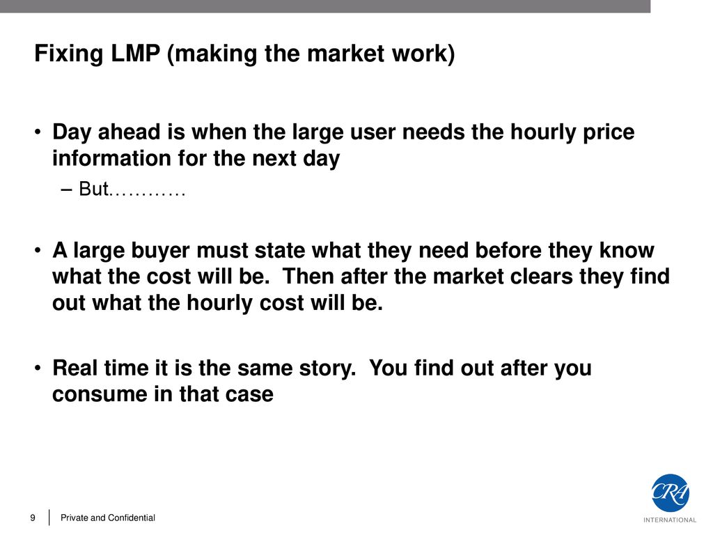 Fixing LMP (making the market work)