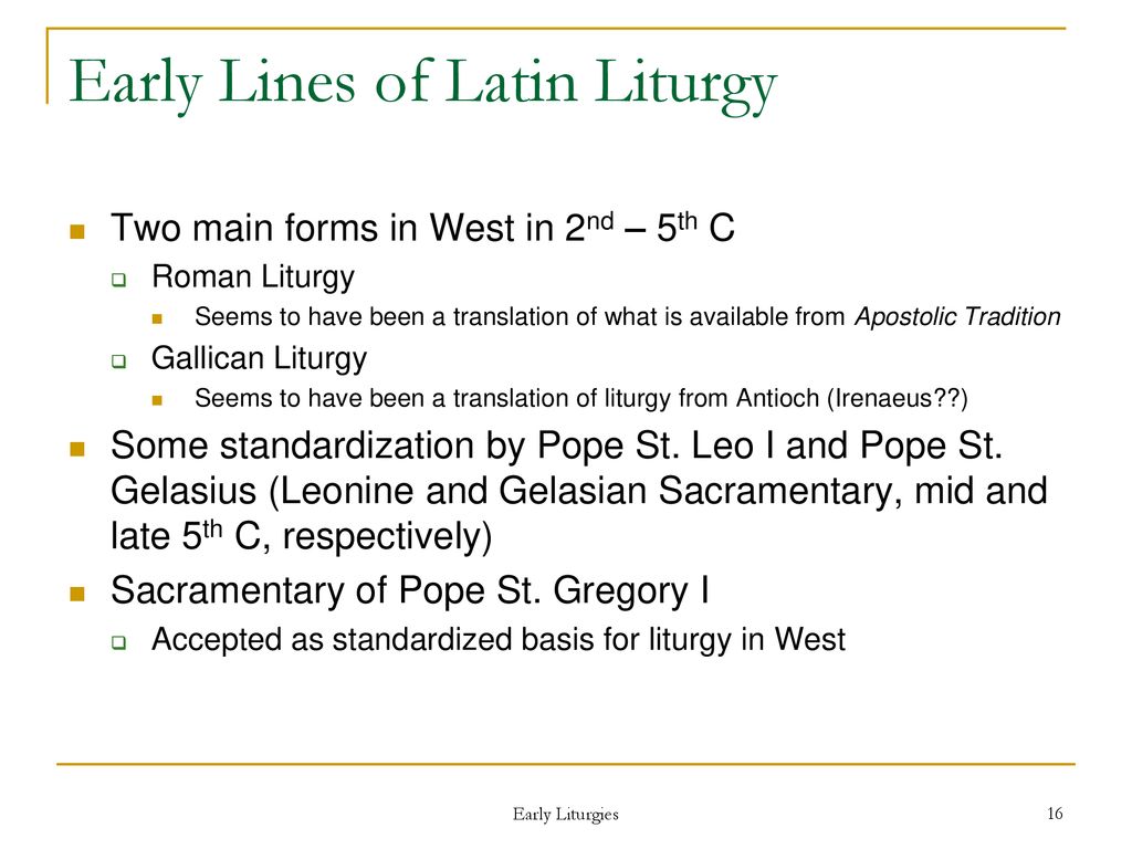 Lecture 11 early liturgies ppt download
