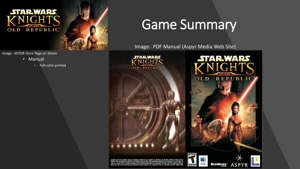 Star Wars Knights Of The Old Republic Ppt Download