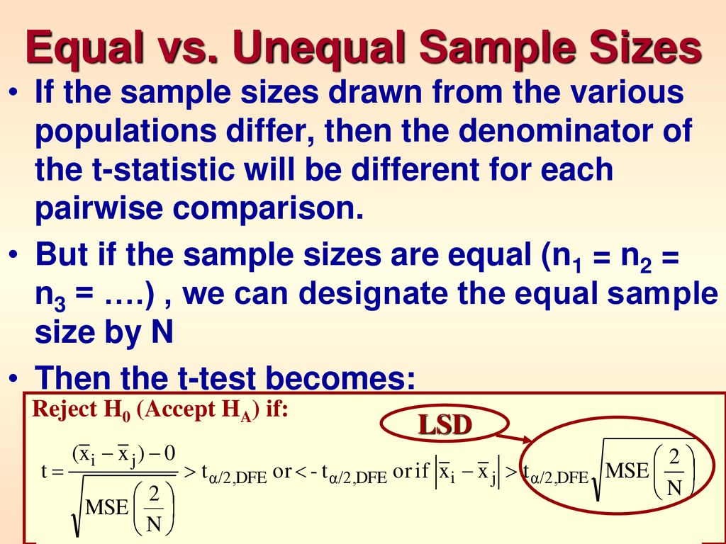 ANOVA Determining Which Means Differ in Single Factor Models - ppt download