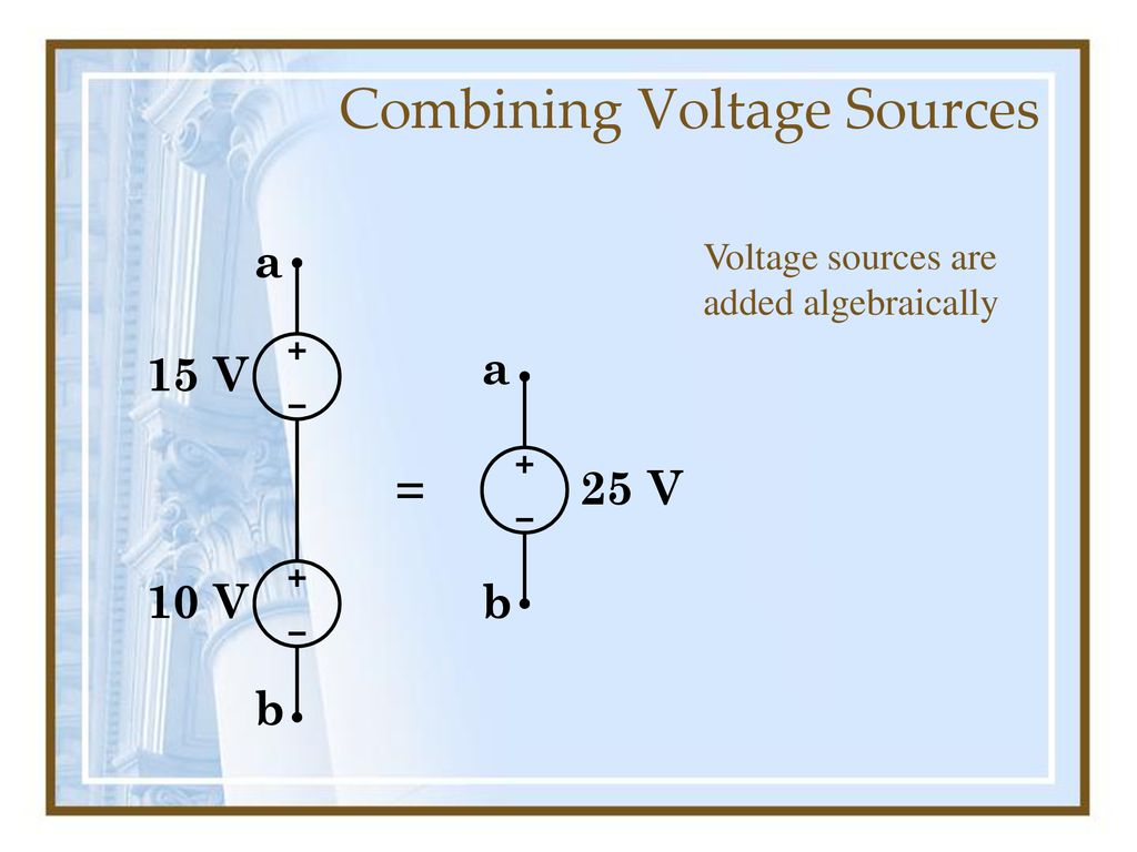 Combining Voltage Sources