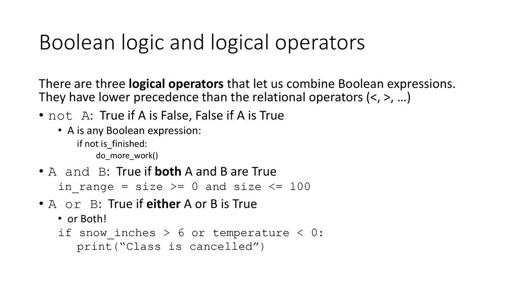 CS 115 Lecture 7 Augmented assignment; Boolean logic; random numbers ...