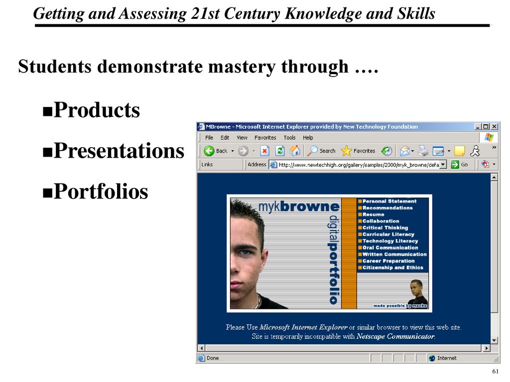Students demonstrate mastery through ….