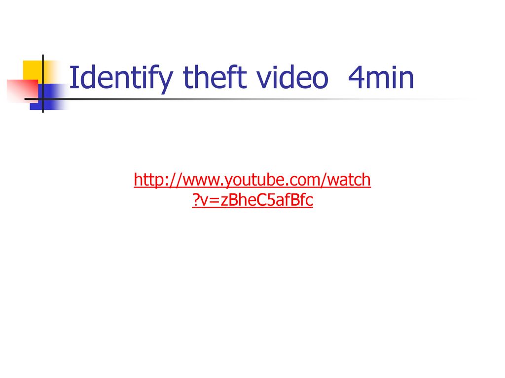 Identify theft video 4min