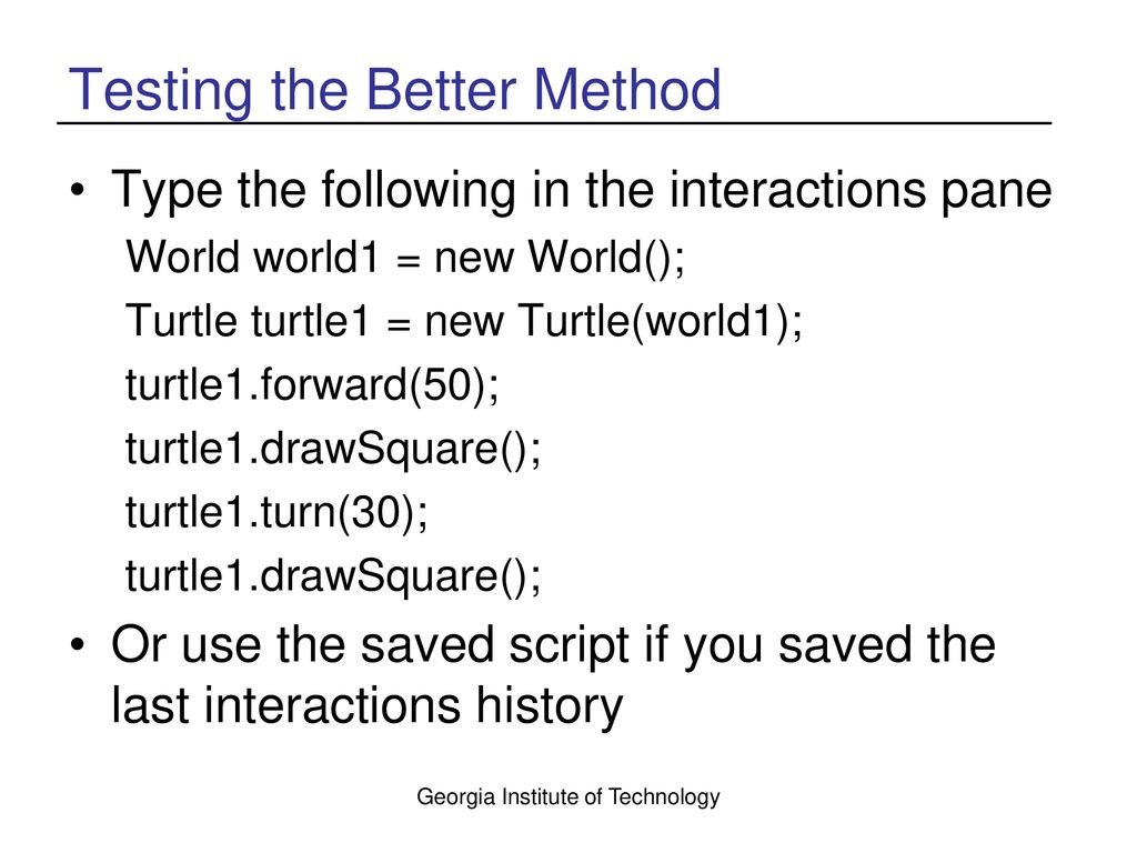 Teaching Java using Turtles part 3 - ppt download