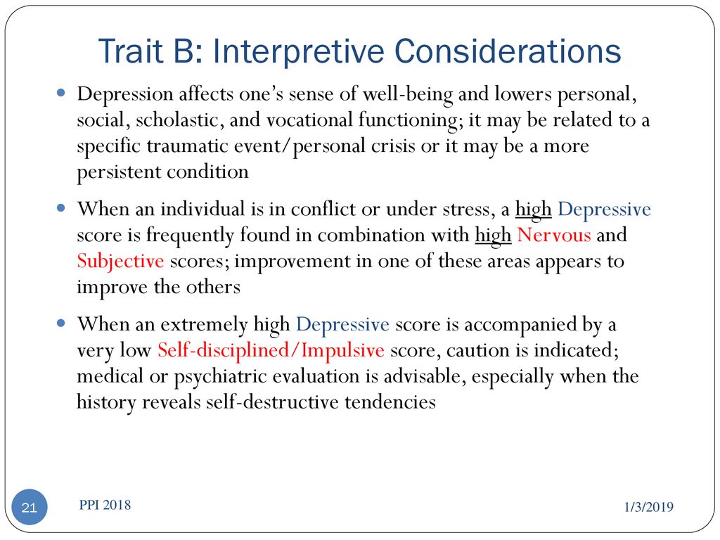 Trait B: Interpretive Considerations