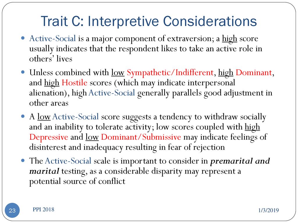 Trait C: Interpretive Considerations