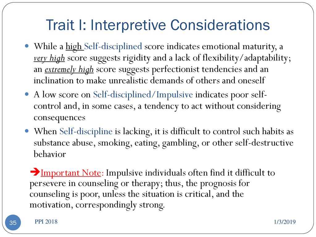 Trait I: Interpretive Considerations