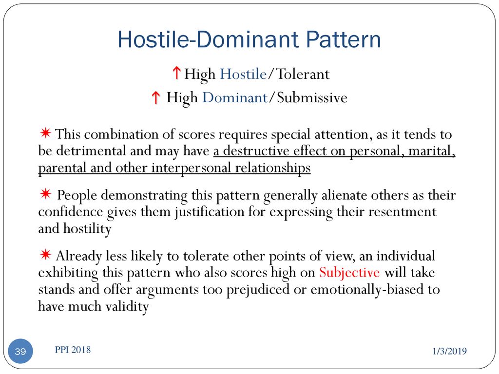 Hostile-Dominant Pattern