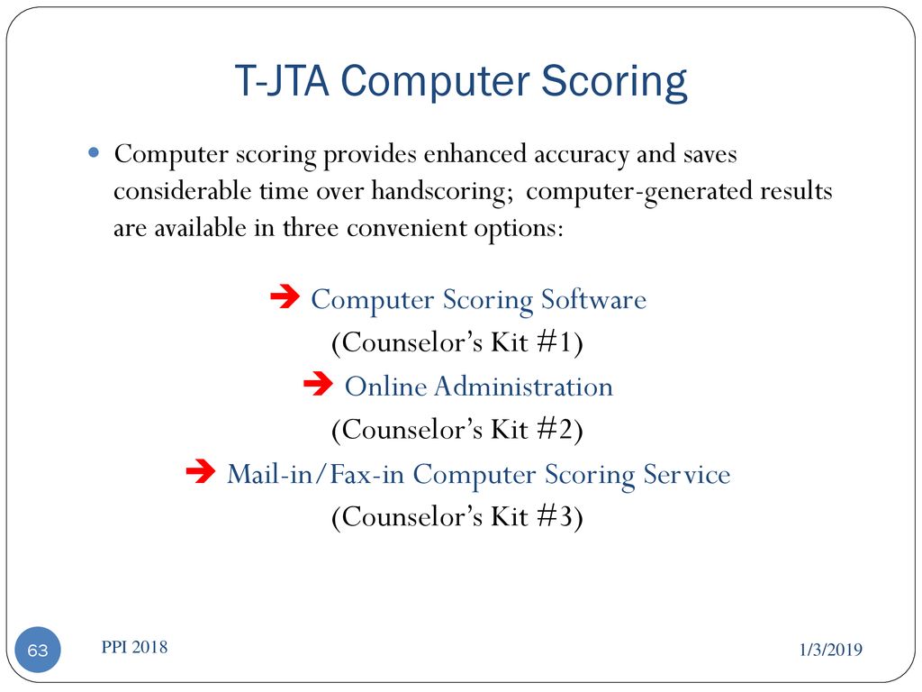 T-JTA Computer Scoring