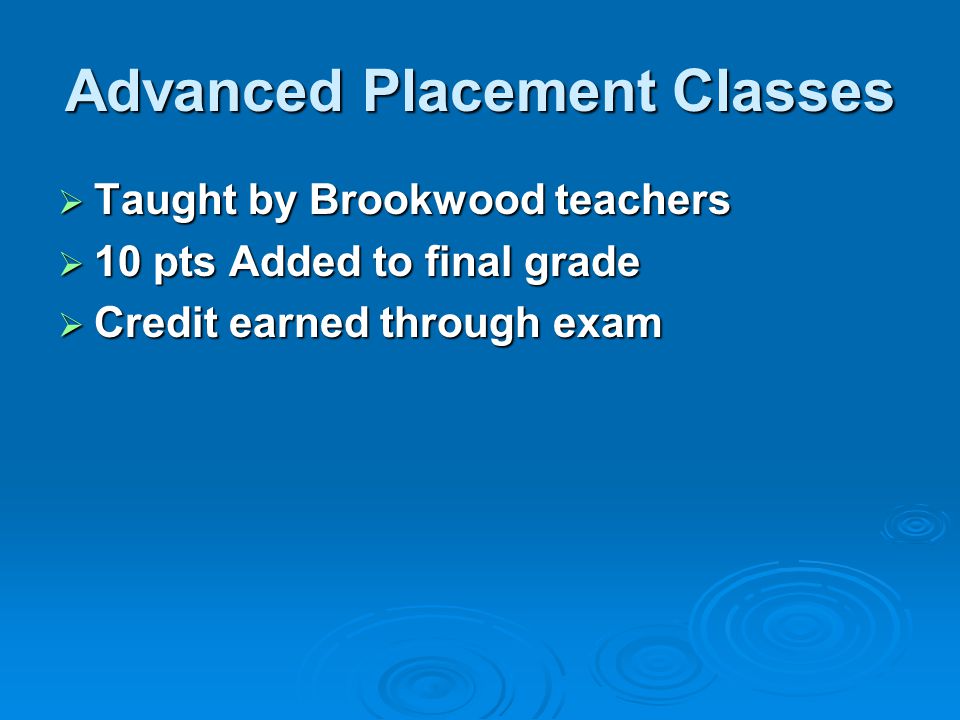 Advanced Placement Classes