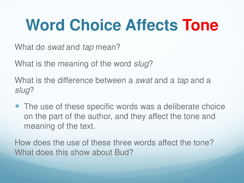 Impact of Word Choice on Meaning and Tone - Video & Lesson Transcript