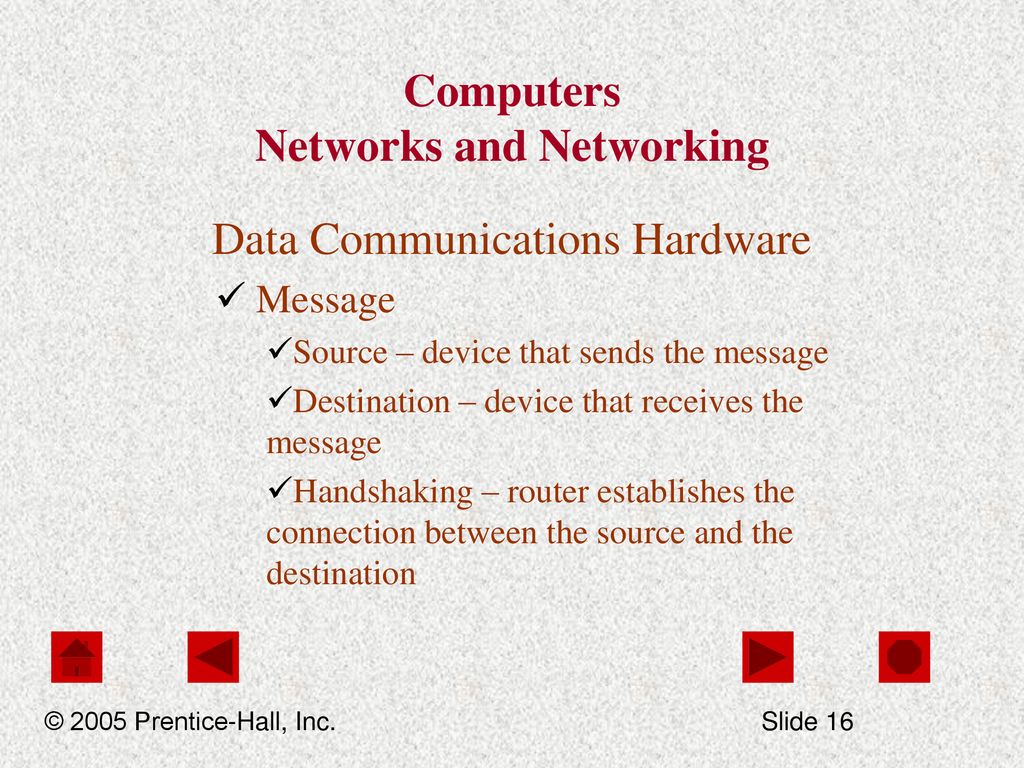 Computers Networks and Networking