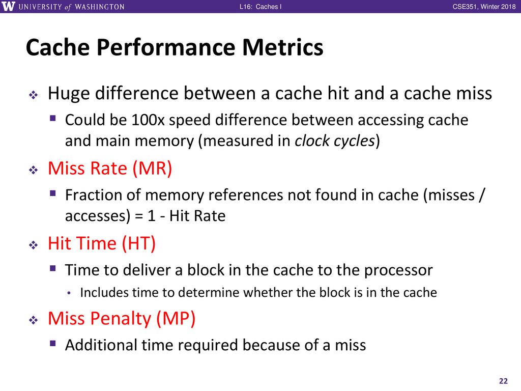 Cache Performance Metrics
