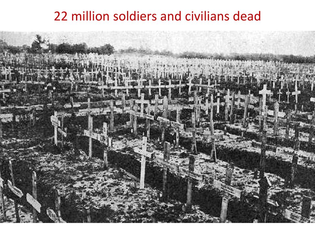 22 million soldiers and civilians dead