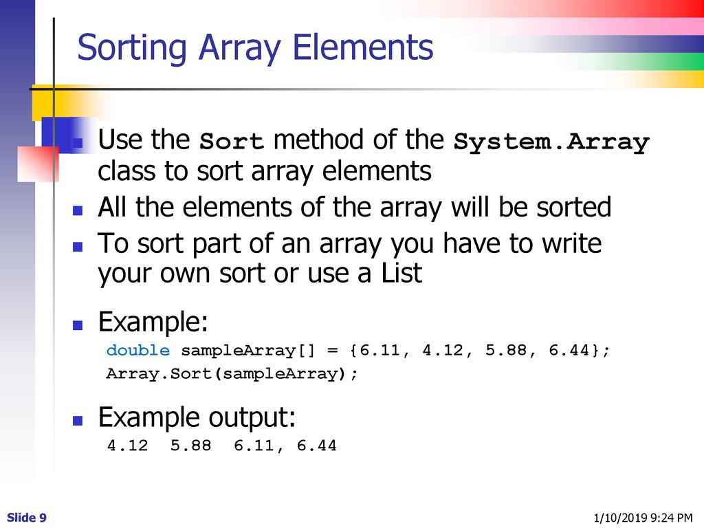 Lecture Set 9 Arrays, Collections and Repetition - ppt download