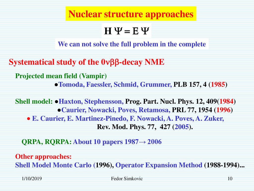 Nuclear structure approaches