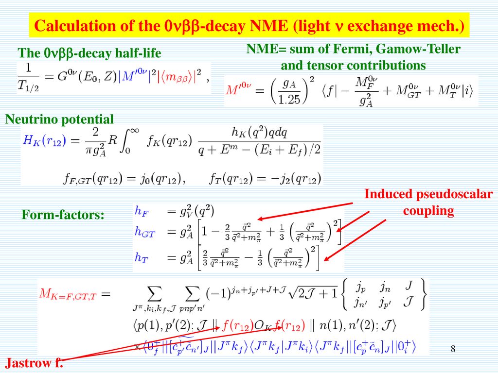 Calculation of the 0nbb-decay NME (light n exchange mech.)