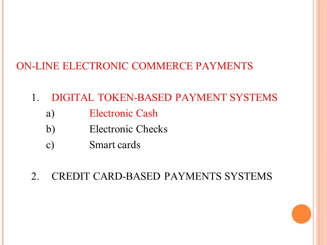 ON LINE+ELECTRONIC+COMMERCE+PAYMENTS