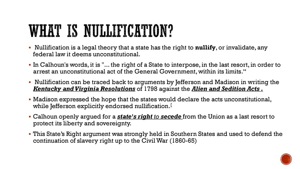 The nullification crisis ppt download