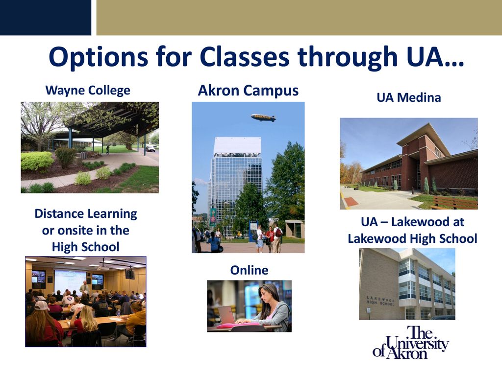 Options for Classes through UA…