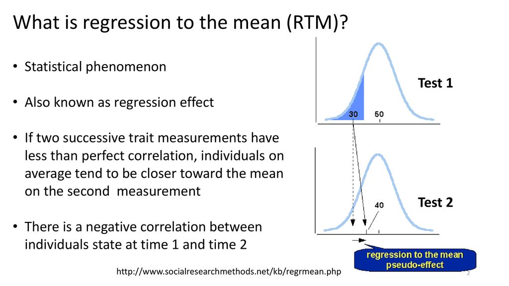 Correcting for regression to the mean in behavior and ecology ppt