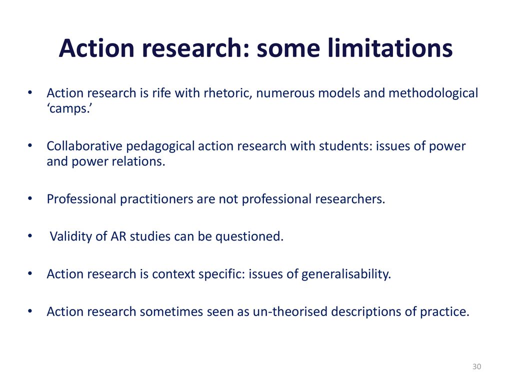 limitations of action research ppt