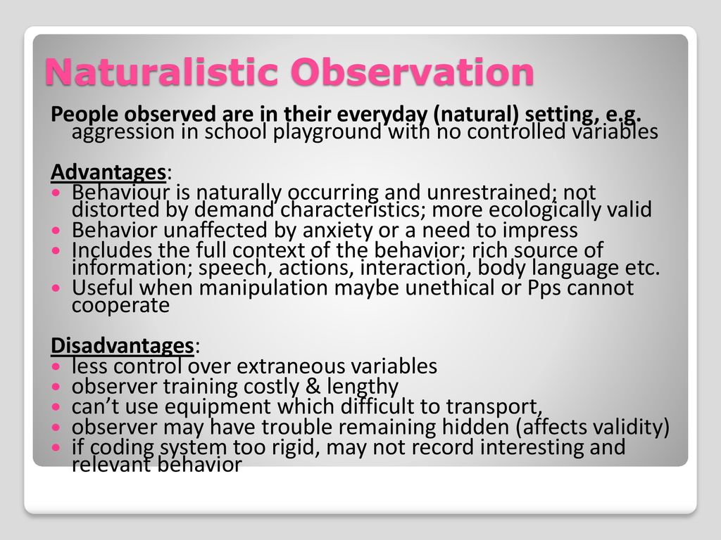 Observation as a Research method ppt download