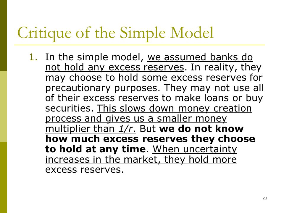 Critique of the Simple Model