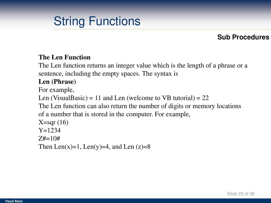 Sub Procedures and Functions - ppt download