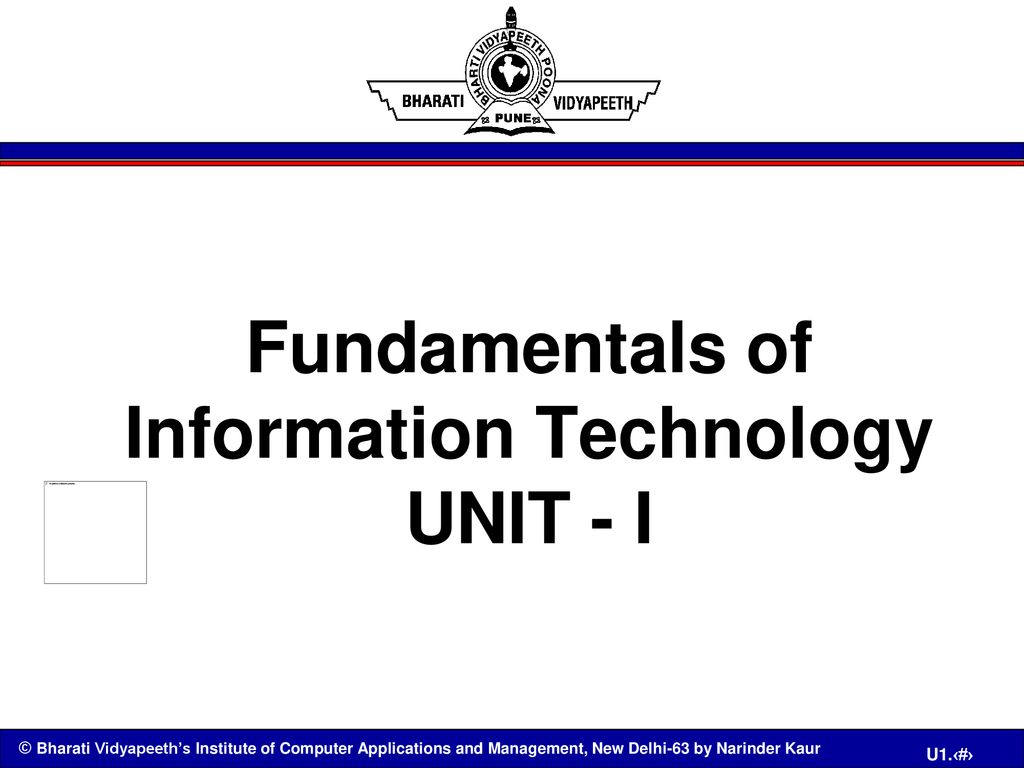 Science and technology unit 3. Units of information.