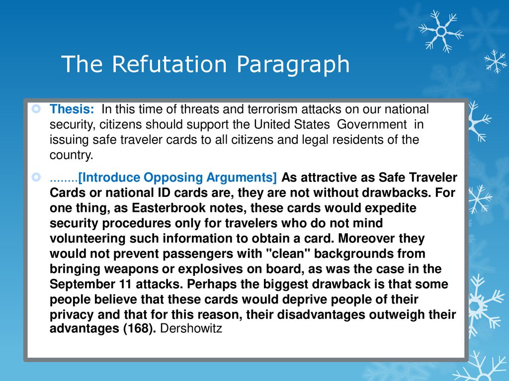 How to Write a Refutation Paragraph - ppt download