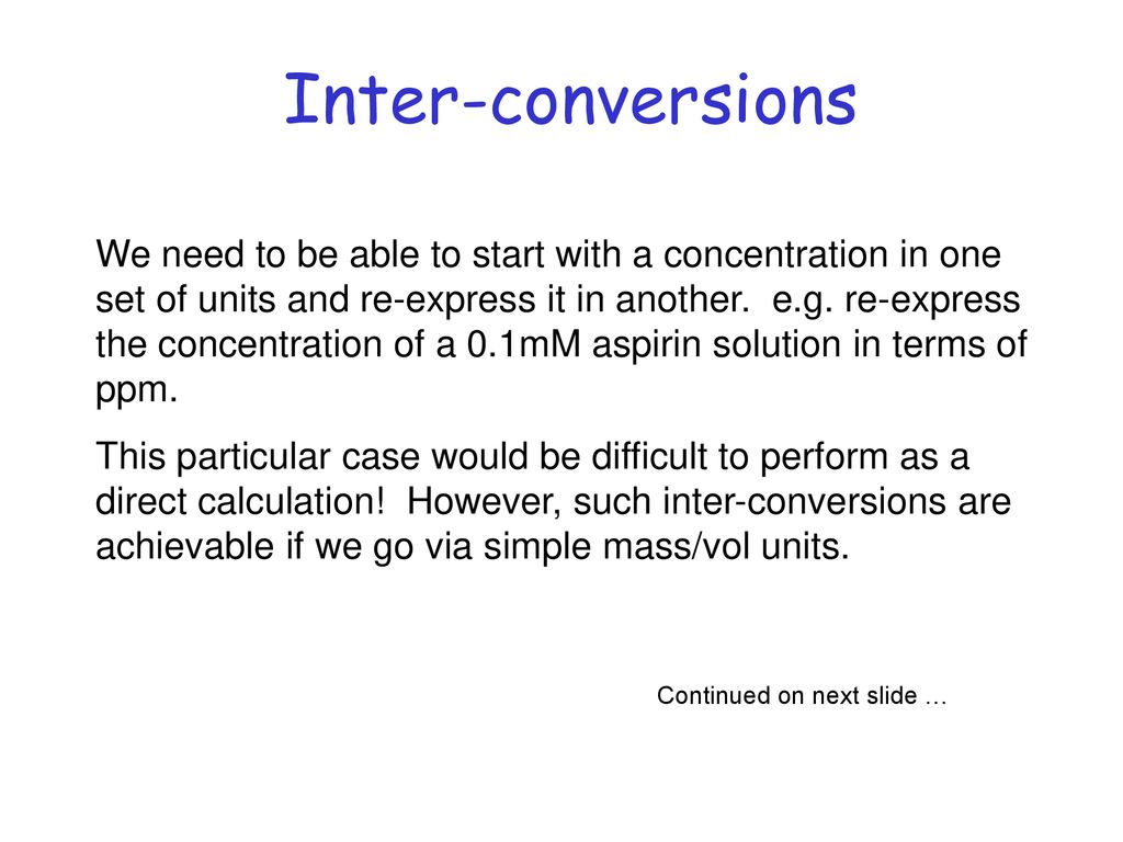 Inter-conversions