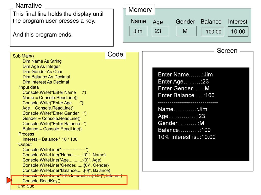 VB.Net Programming Console Application - ppt download