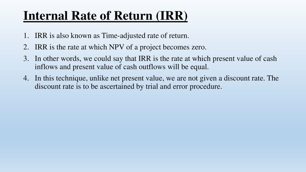 Capital Budgeting Techniques Ppt Download
