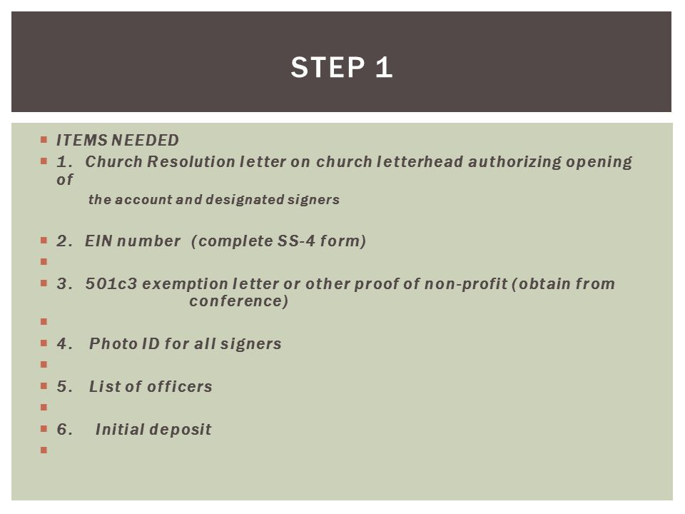 Steps To Opening A Church Bank Account Ppt Video Online Download