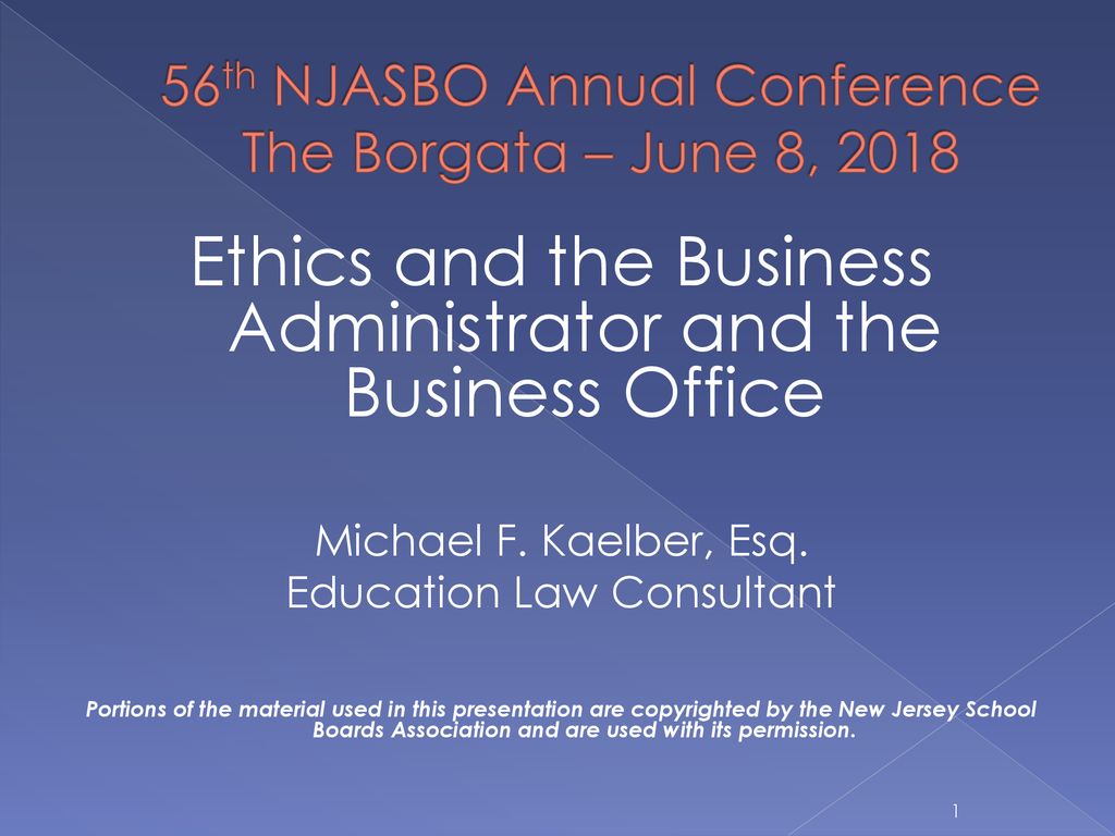 56th NJASBO Annual Conference The June 8, ppt download