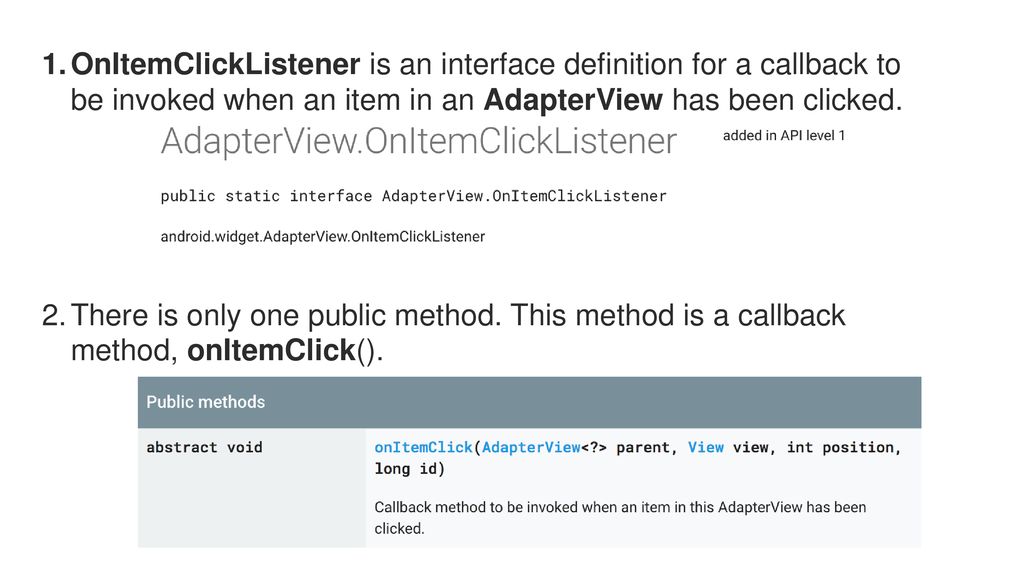 Android Topics Custom Arrayadapters Creating An Event Listener