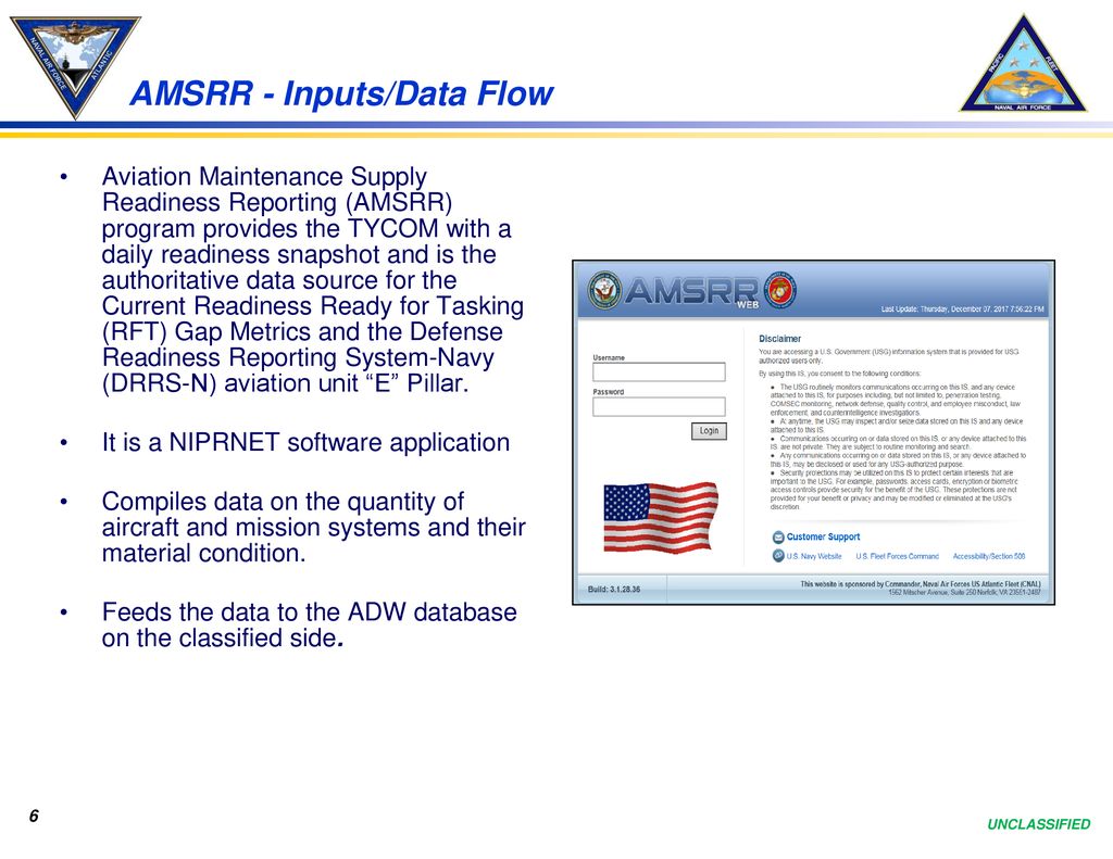 AMSRR - Inputs/Data Flow