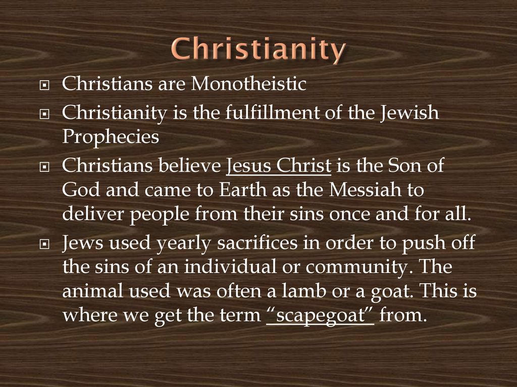 World RELIGIONS Ppt Download   Christianity Christians Are Monotheistic 