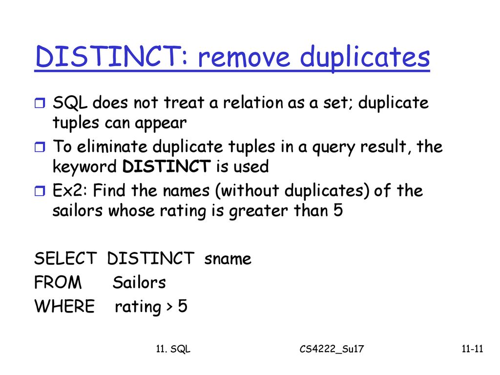 Cs4222 principles of database system ppt download